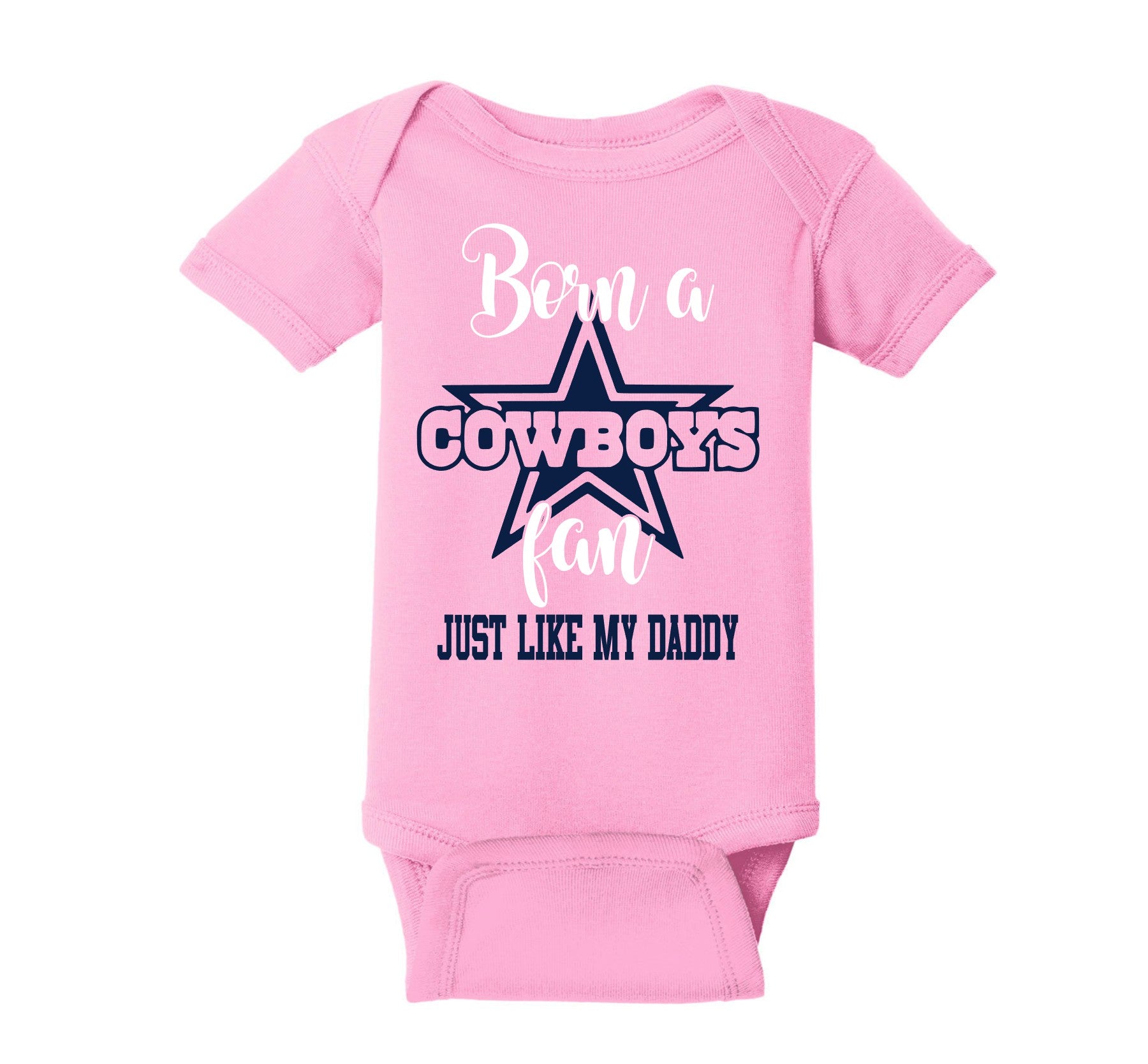 Born a Cowboys fan Onesie – All For My Doll